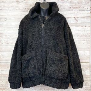 I am Gia black pixie jacket/ teddy coat